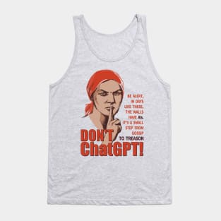 Don't ChatGPT Funny Vintage Poster Tank Top